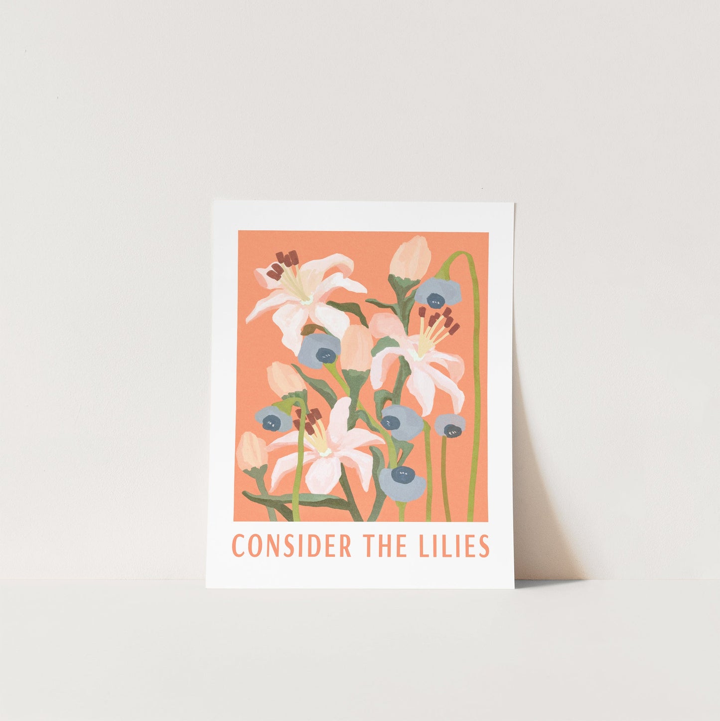 Bible Verses Art CONSIDER THE LILIES I