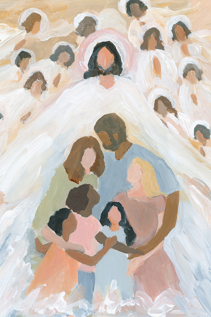 Contemporary Religious Art - Jesus Art "Adopted to God's Family"