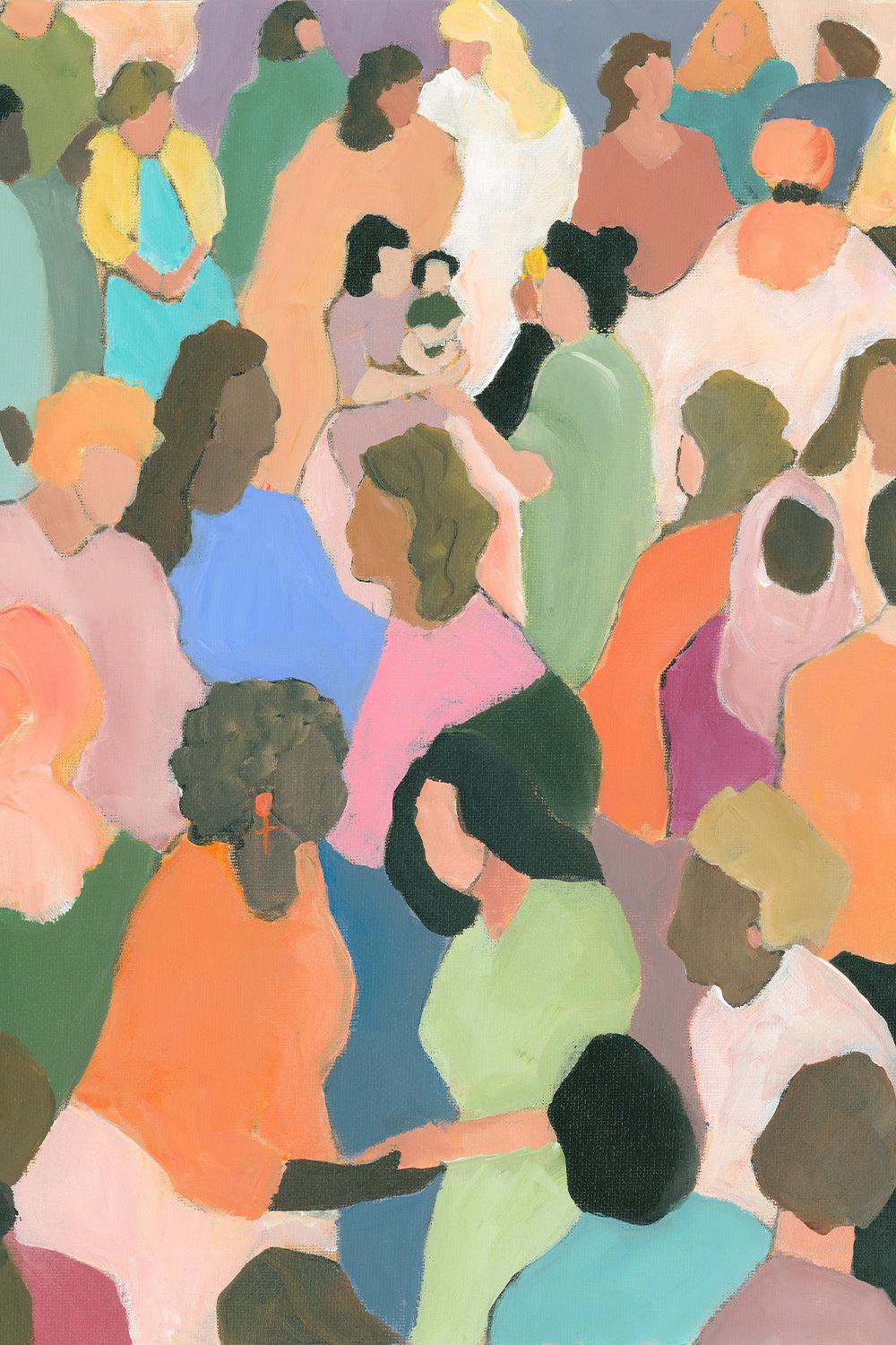 Christian Art | Diverse Church Fellowship Acrylic Painting