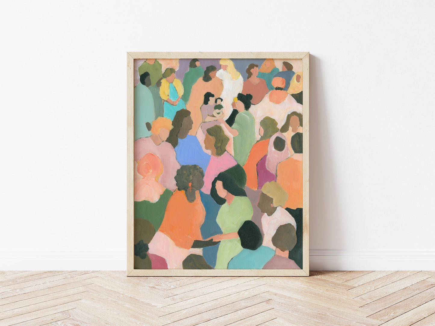 Christian Art | Diverse Church Fellowship Acrylic Painting