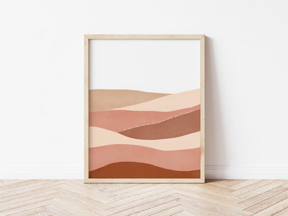 Christian Art Minimalist Desert Art with Bible Verse Psalm 63:1