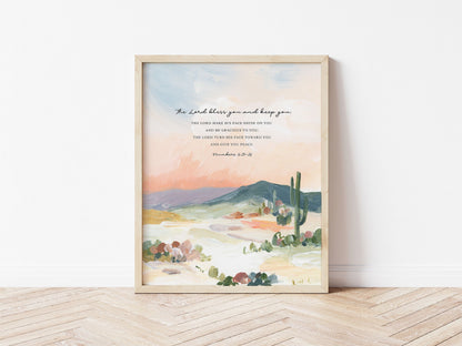 Large Size Christian Art - Landscape with Numbers 6:24-26