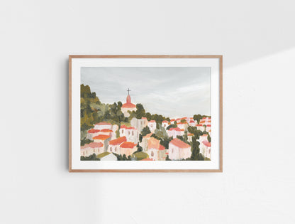 Modern Christian Art - City Landscape Print