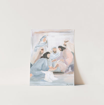 Modern Christian Art | Jesus Washing Disciples' Feet