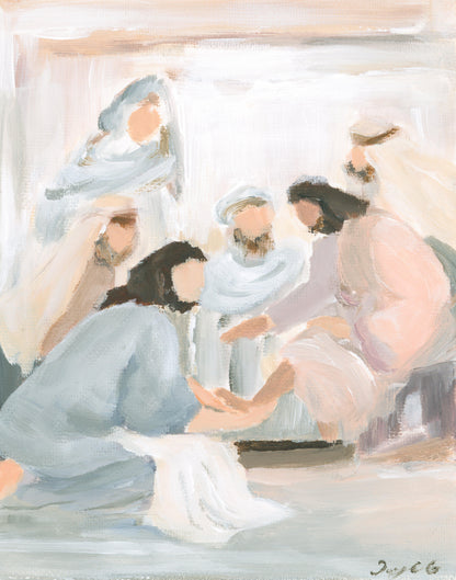 Modern Christian Art | Jesus Washing Disciples' Feet