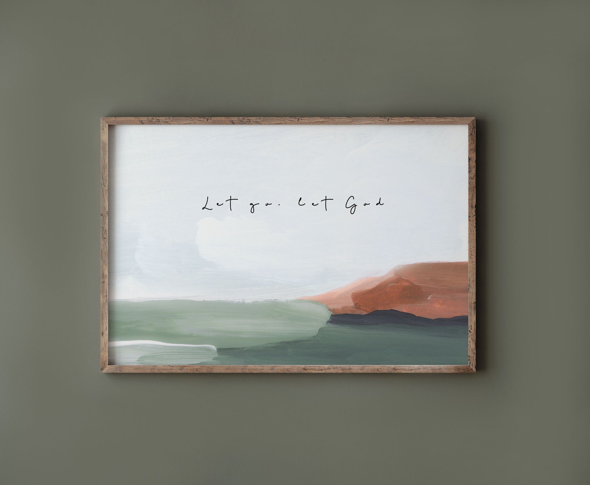 Modern Christian Art - Let Go Let God