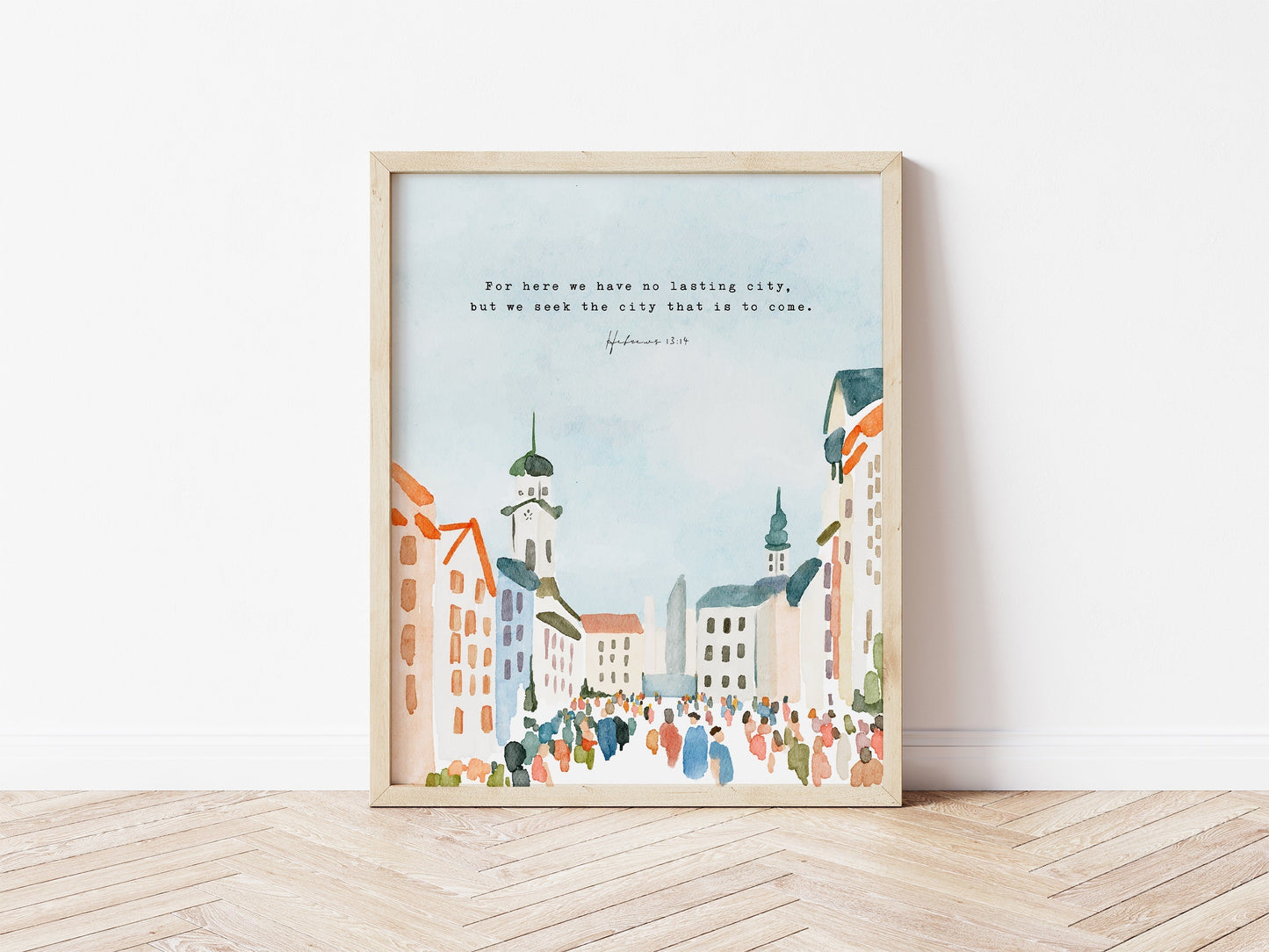 Modern Christian Art Print - Hebrews 13:14