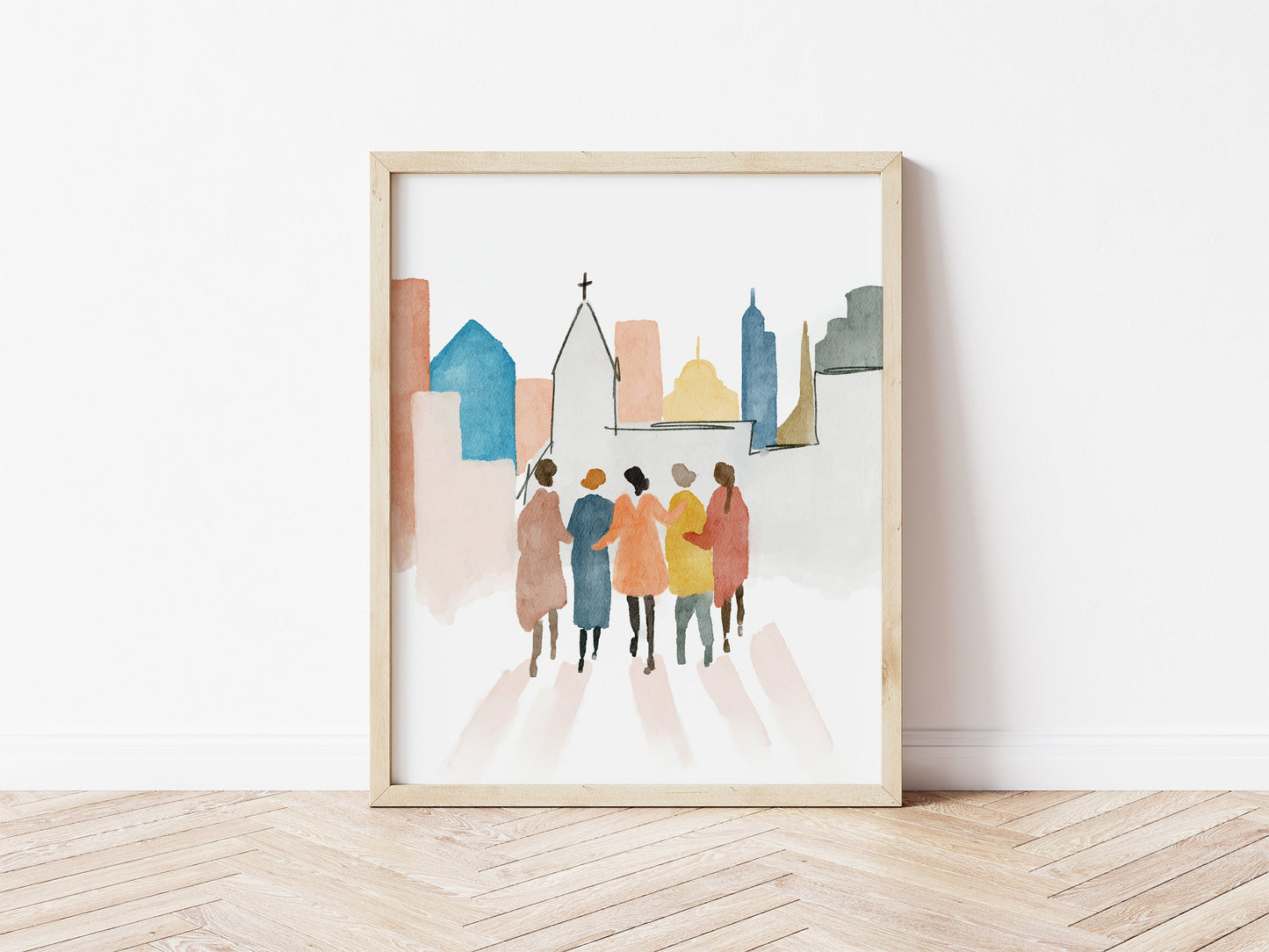 Modern Christian Art Print - Sisterhood in Christ