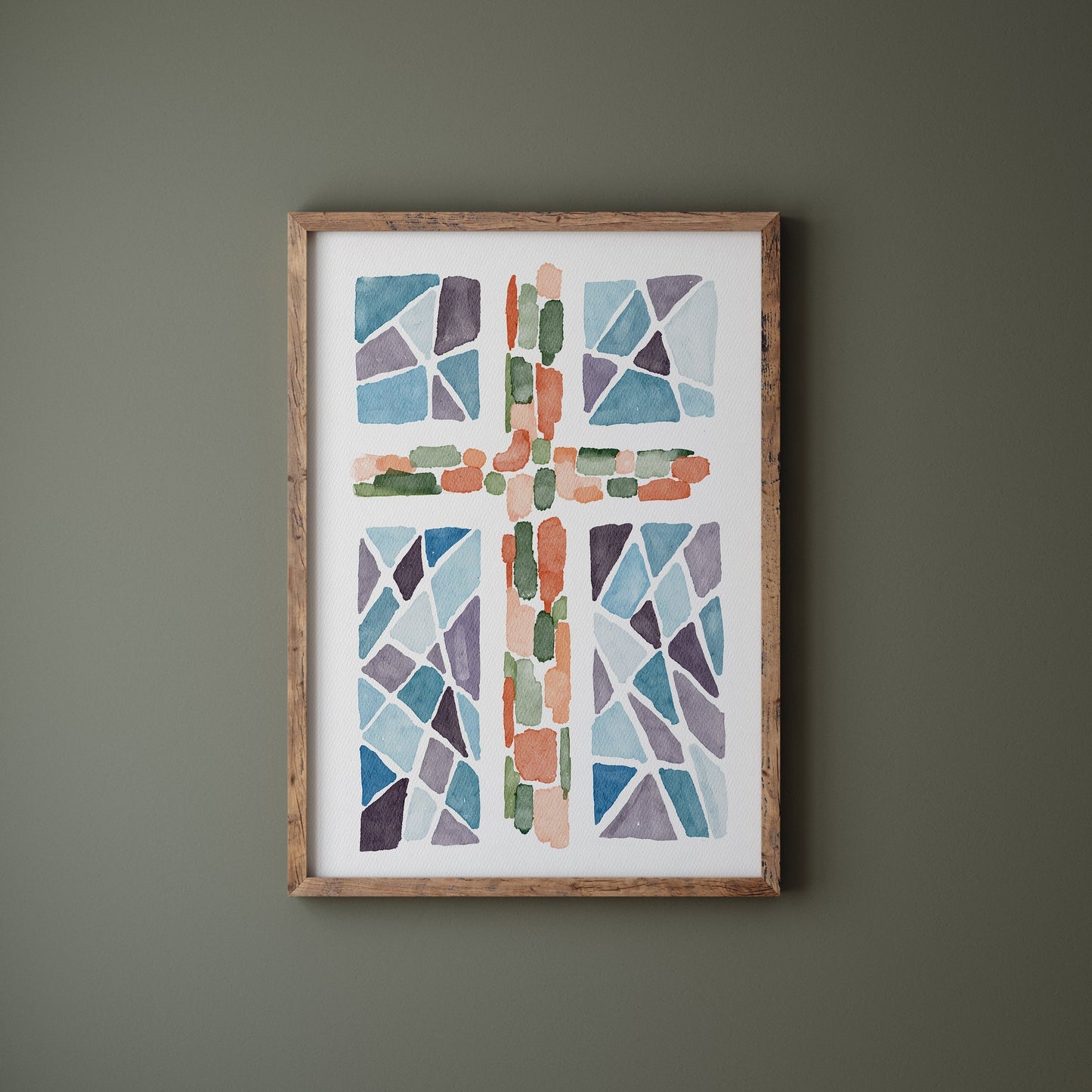 Modern Christian Wall Art - Jesus Cross Art