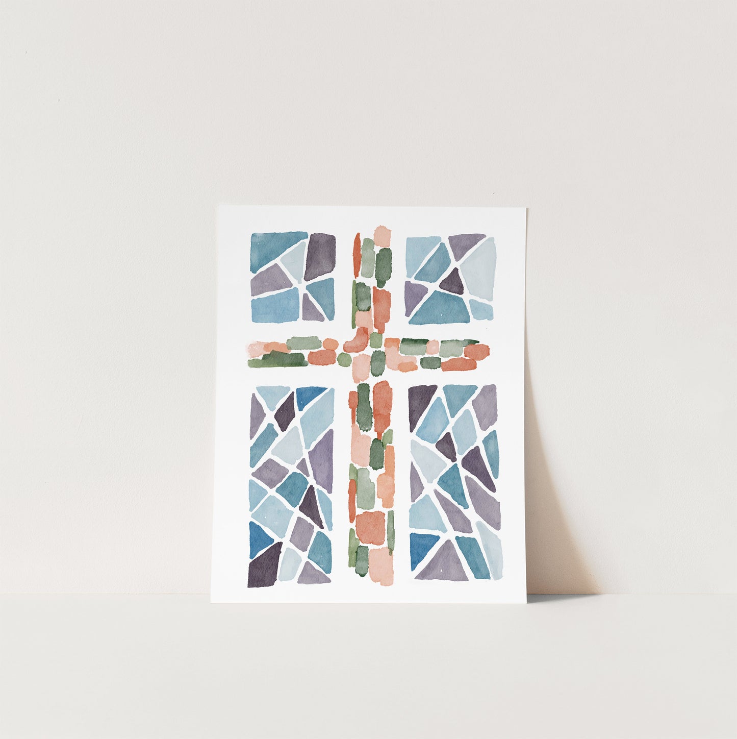 Modern Christian Wall Art - Jesus Cross Art