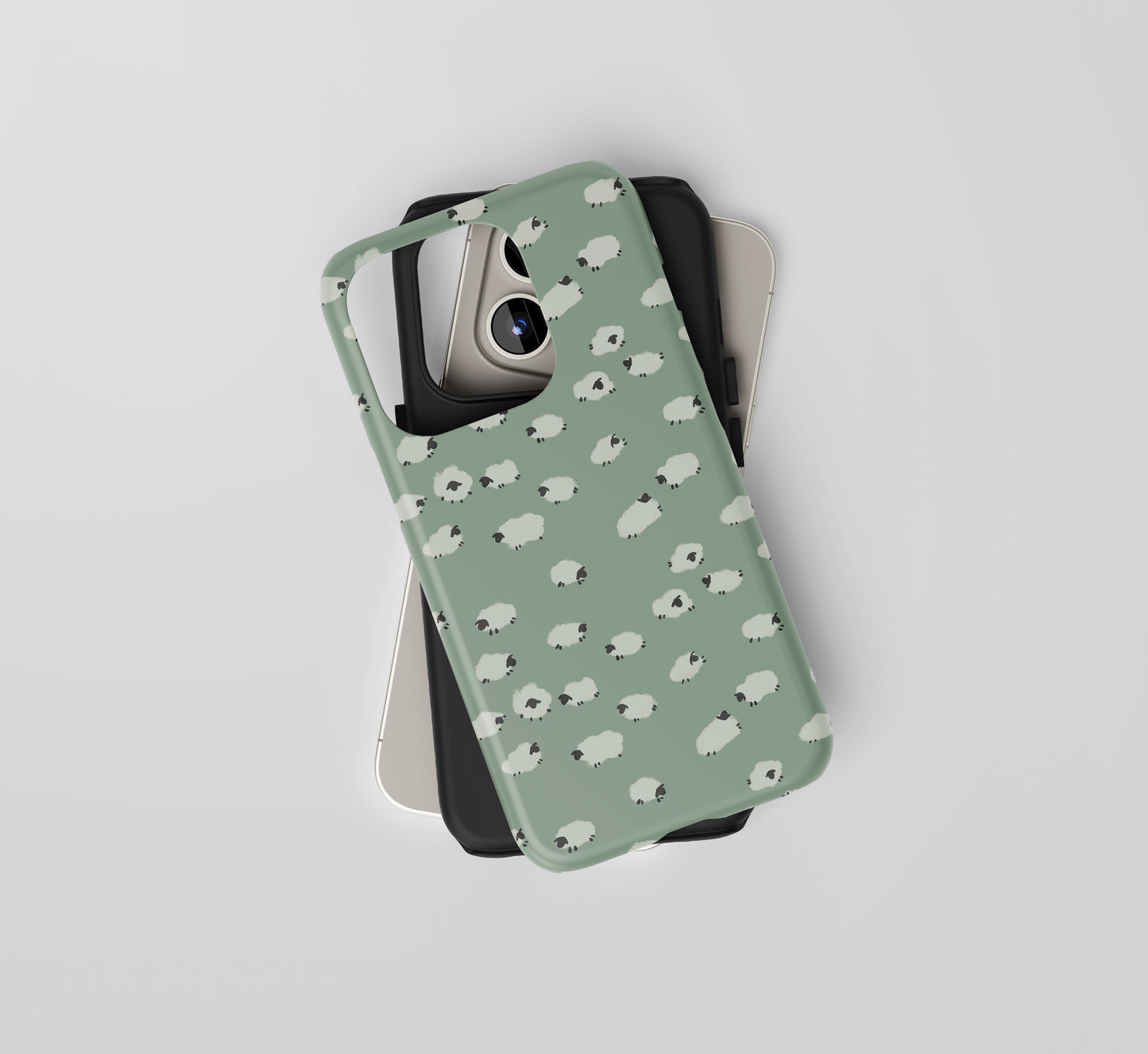 "Sheep" Phone Case - Basil Green