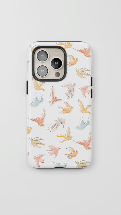 Phone Case – Watercolor Doves Design "Spirit"