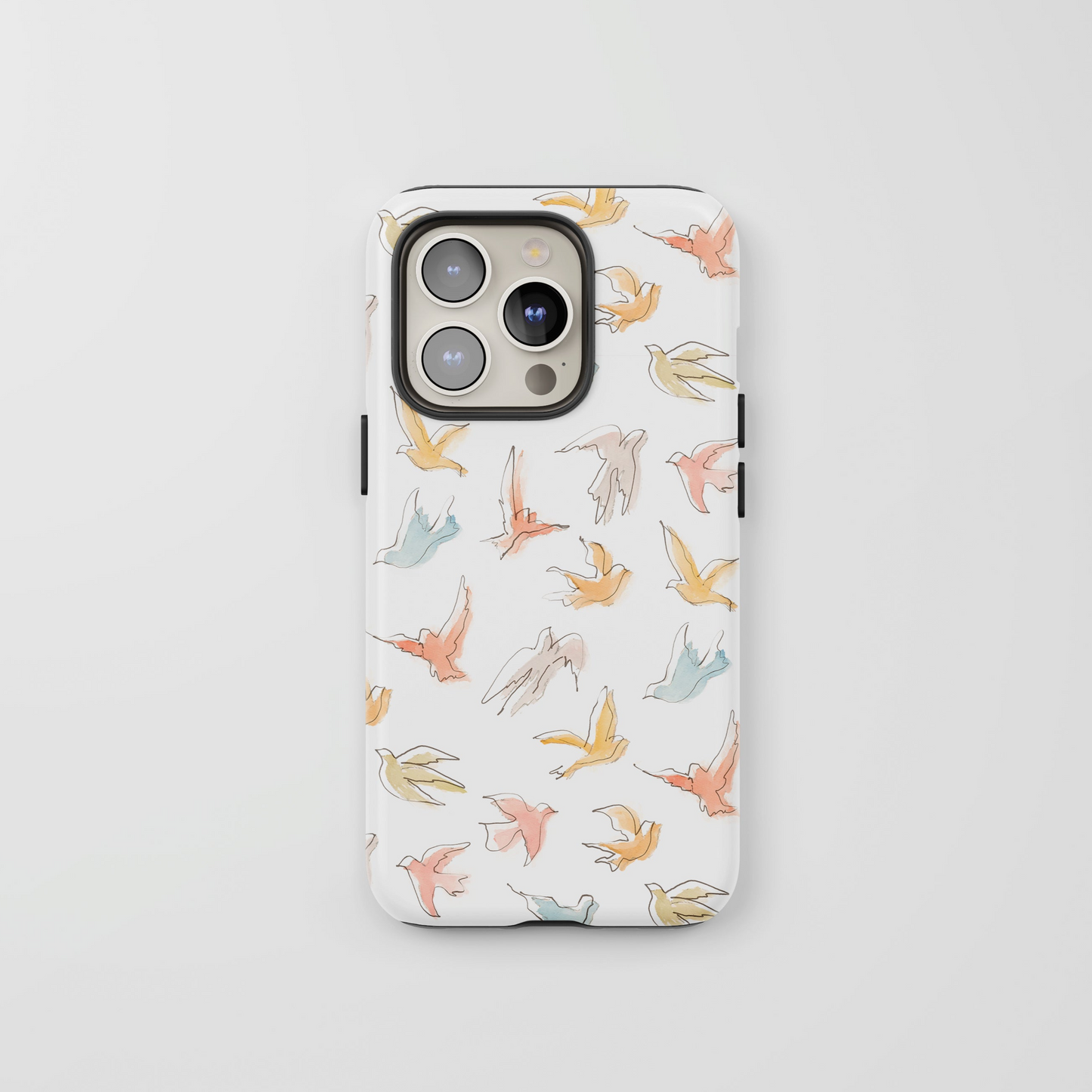 Phone Case – Watercolor Doves Design "Spirit"