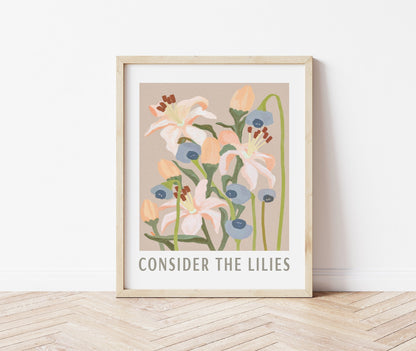 Scripture Inspired Art CONSIDER THE LILIES II