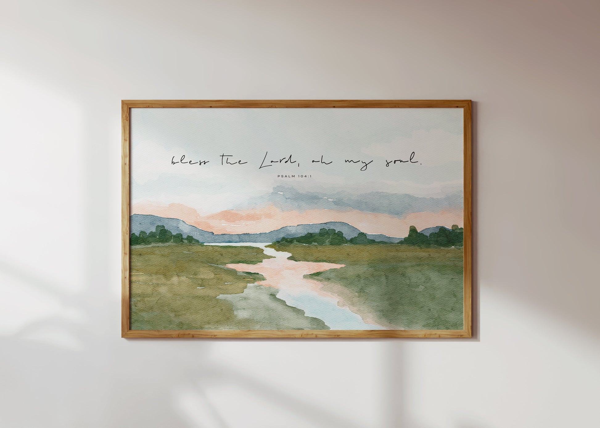 Scripture with Landscape Art - BLESS THE LORD